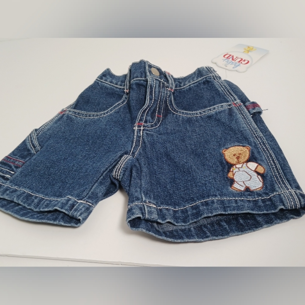 Baby Gund  Baby Shorts Size 12 Months Bears Jean Shorts